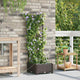 VidaXL macetero de jardín marrón 40 x 40 x 126 cm acero