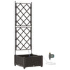 Vidaxl tuin bloempot bruin 40 x 40 x 126 cm staal