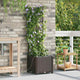 VidaXL macetero de jardín marrón 40 x 40 x 142 cm acero