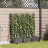 VidaXL vaso da fiori da giardino 3 pezzi in acciaio marrone