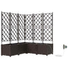 Vidaxl tuin bloempot 5 pcs bruin staal