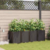 Vaso da fiori da giardino VidaXL 4 pezzi in acciaio marrone