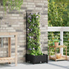 VidaXL macetero de jardín negro 40 x 40 x 125,5 cm acero