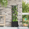 VidaXL macetero de jardín negro 40 x 40 x 143 cm acero