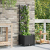 VidaXL macetero de jardín negro 40 x 40 x 143 cm acero