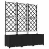 Vidaxl tuin bloempot 3 pcs zwart 120 x 40 x 143 cm staal