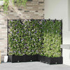 Vidaxl tuin bloempot 5 pcs zwart 120 x 120 x 125,5 cm staal