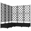 Vidaxl tuin bloempot 5 pcs zwart 120 x 120 x 125,5 cm staal