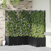 Vaso da fiori da giardino Vidaxxl 5 pezzi nero 120 x 120 x 143 cm acciaio