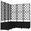 Vidaxl tuin bloempot 5 pcs zwart 120 x 120 x 143 cm staal