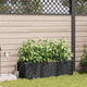 VidaXL macetero de jardín 3 piezas acero negro