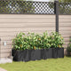VidaXL macetero de jardín 4 piezas acero negro