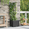 Vidaxl tuin bloempot zwart 40 x 40 x 142 cm staal