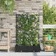 VidaXL macetero de jardín 2 piezas acero negro