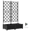Vidaxl tuin bloempot 2 pcs zwart staal