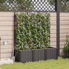 Vaso da fiori da giardino VidaXL 3 pezzi in acciaio nero