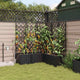 VidaXL macetero de jardín 5 piezas acero negro