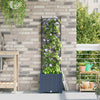 VidaXL macetero de jardín gris 40 x 40 x 143 cm acero