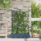 Vaso da fiori da giardino Vidaxxl 2 pezzi grigio 80 x 40 x 125,5 cm acciaio