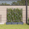 Vidaxxl macetero de jardín 3 piezas gris 120 x 40 x 125,5 cm acero