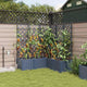 Vidaxl tuin bloempot 3 pcs grijs 80 x 80 x 143 cm staal