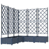 Vidaxl tuin bloempot 5 pcs grijs 120 x 120 x 125,5 cm staal