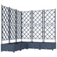 Vidaxl tuin bloempot 5 pcs grijs 120 x 120 x 125,5 cm staal