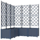 Vidaxl tuin bloempot 5 pcs grijs 120 x 120 x 143 cm staal