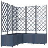 Vidaxl tuin bloempot 5 pcs grijs 120 x 120 x 143 cm staal