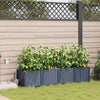 Vidaxxl macetero de jardín 4 piezas gris 120 x 120 x 142 cm acero