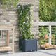 VidaXL macetero de jardín gris 40 x 40 x 142 cm acero