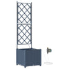 Vaso da fiori da giardino VidaXL grigio 40 x 40 x 142 cm in acciaio
