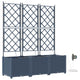 Vidaxl tuin bloempot 3 pcs grijs 120 x 120 x 142 cm staal