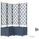 Vidaxl tuin bloempot 3 pcs grijs 120 x 120 x 142 cm staal
