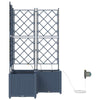 Vidaxxl macetero de jardín 3 piezas gris 120 x 120 x 142 cm acero