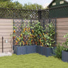 Vaso da fiori da giardino VidaXL 5 pezzi in acciaio grigio