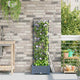 Vidaxxl macetero de jardín gris claro 40 x 40 x 125,5 cm acero