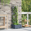 Vidaxl tuin bloempot licht grijs 40 x 40 x 125,5 cm staal