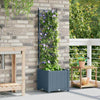 Vidaxxl macetero de jardín gris claro 40 x 40 x 143 cm acero