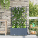 Vaso da fiori da giardino Vidaxxl 2 pezzi grigio chiaro 80 x 40 x 143 cm in acciaio