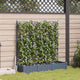Vidaxxl macetero de jardín 3 piezas gris claro 120 x 40 x 125,5 cm acero