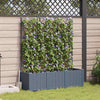 Vidaxl tuin bloempot 3 pcs licht grijs 120 x 40 x 143 cm staal