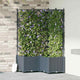 Vidaxl macetero de jardín 3 piezas gris claro 80 x 80 x 143 cm acero