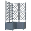 Vidaxl tuin bloempot 3 pcs licht grijs 80 x 80 x 143 cm staal