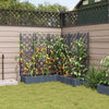 Vidaxxl vaso da fiori da giardino 5 pz grigio chiaro 120 x 120 x 125,5 cm acciaio