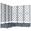 Vidaxl tuin bloempot 5 pcs licht grijs 120 x 120 x 125,5 cm staal