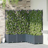Vidaxxl vaso da fiori da giardino 5 pz grigio chiaro 120 x 120 x 143 cm acciaio