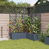 Vidaxl tuin bloempot 5 pcs licht grijs 120 x 120 x 143 cm staal
