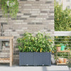 Vidaxl tuin bloempot 2 pcs licht grijs staal