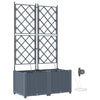 Vidaxl tuin bloempot 2 pcs licht grijs staal